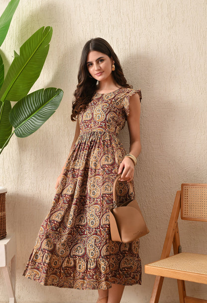 Brown Boho Dress