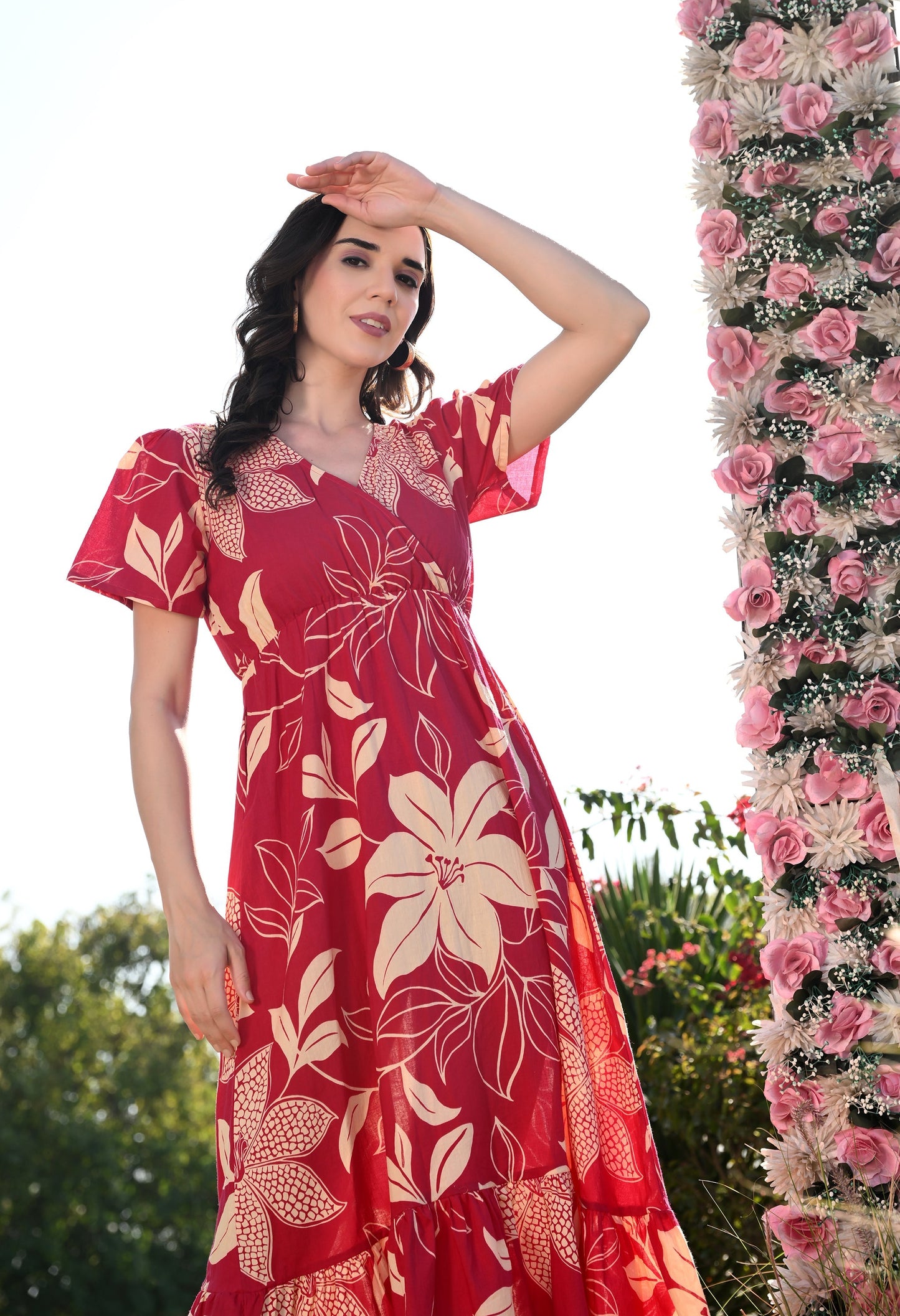 Magenta Garden Dress