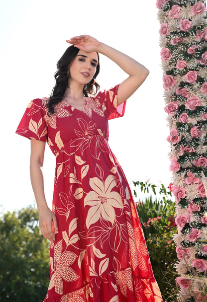 Magenta Garden Dress