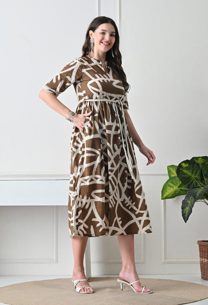 Abstract Boho Dress