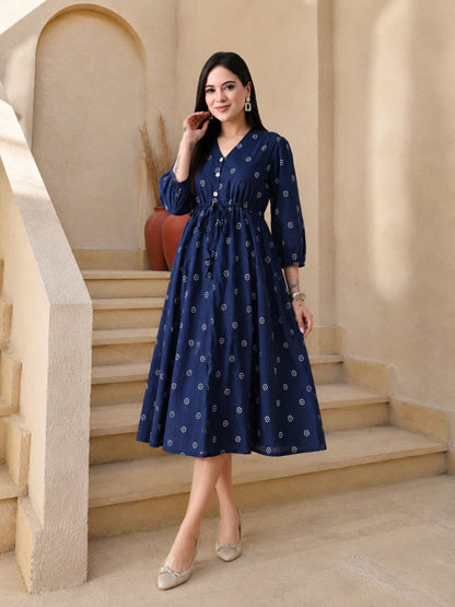 Bagru Block Dress