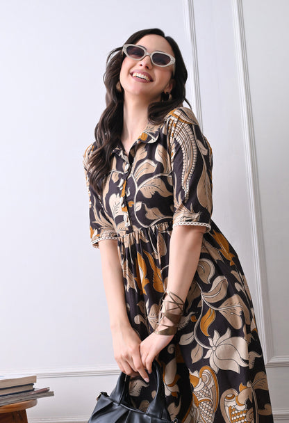 Kalamkari Shirt Dress