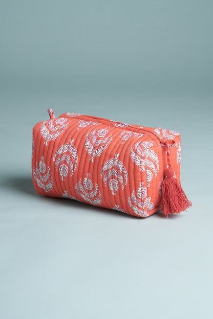 Kesariya Glow Quilted Pouches (Set of 3)