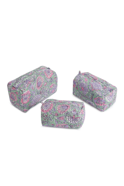 Gypsy Greens Quilted Pouches (Set of 3)