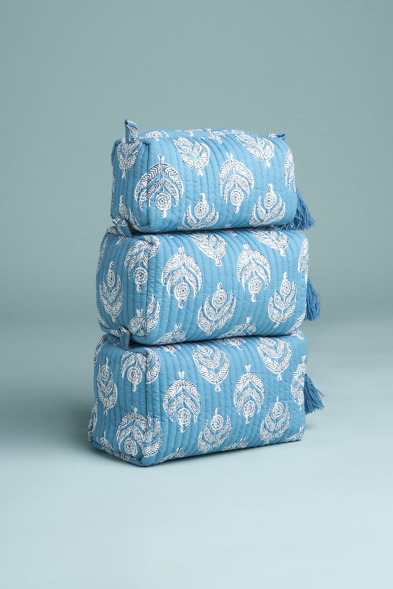 Neelam Bloom Quilted Pouches (Set of 3)