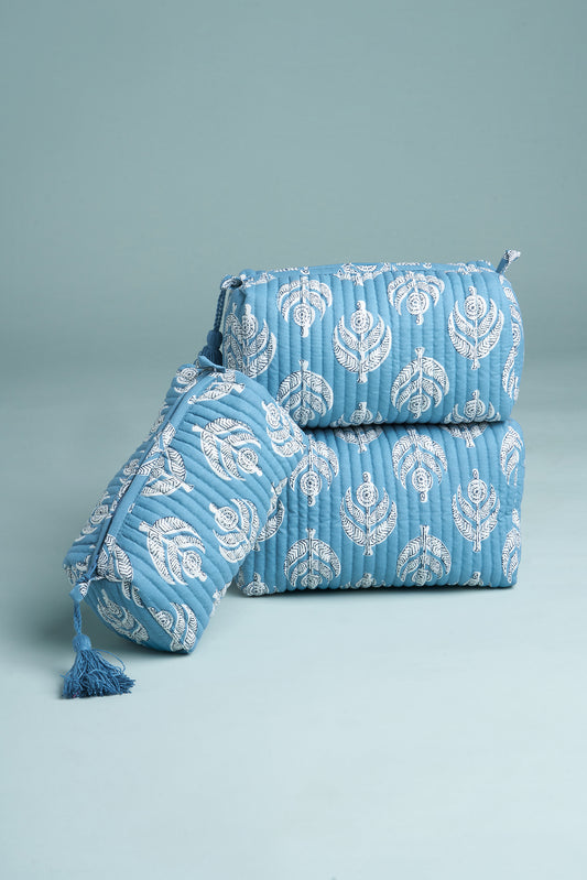 Neelam Bloom Quilted Pouches (Set of 3)