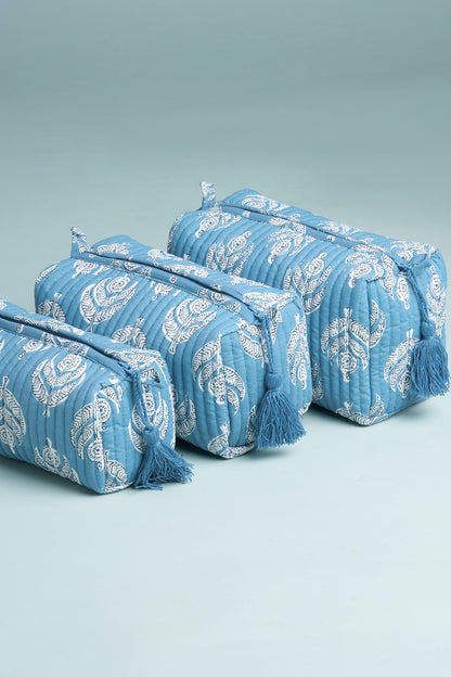 Neelam Bloom Quilted Pouches (Set of 3)