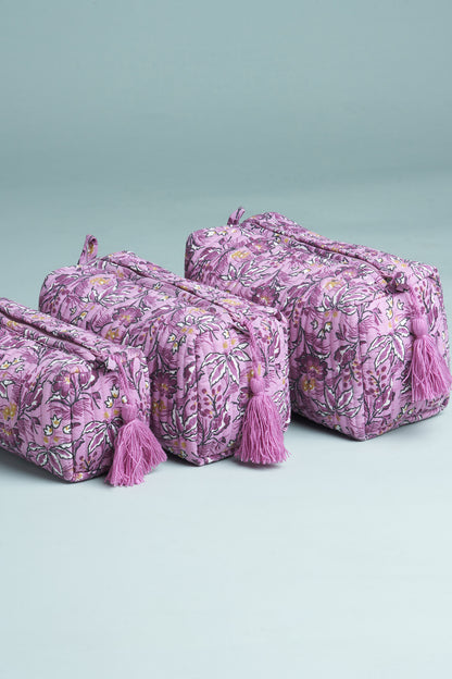 Indrani Mist Quilted Pouches (Set of 3)