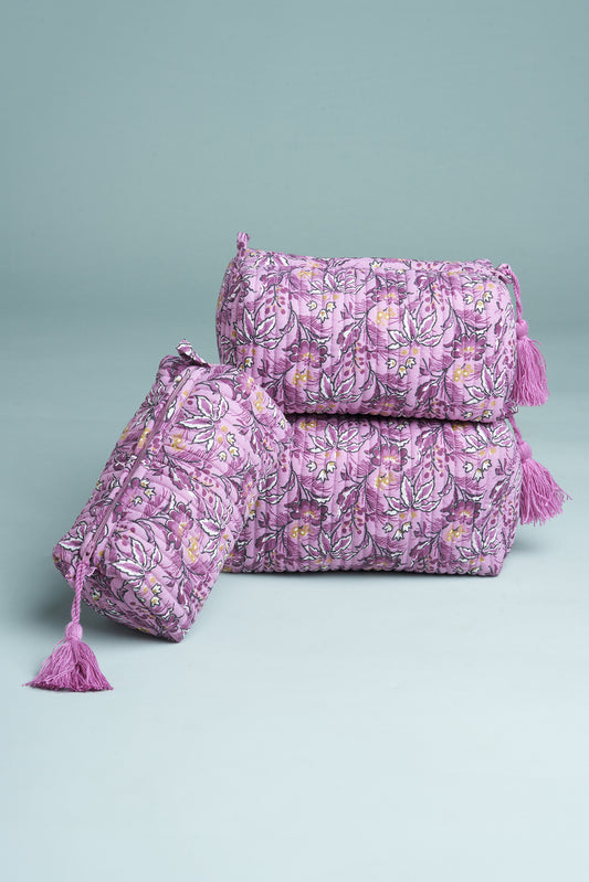 Indrani Mist Quilted Pouches (Set of 3)