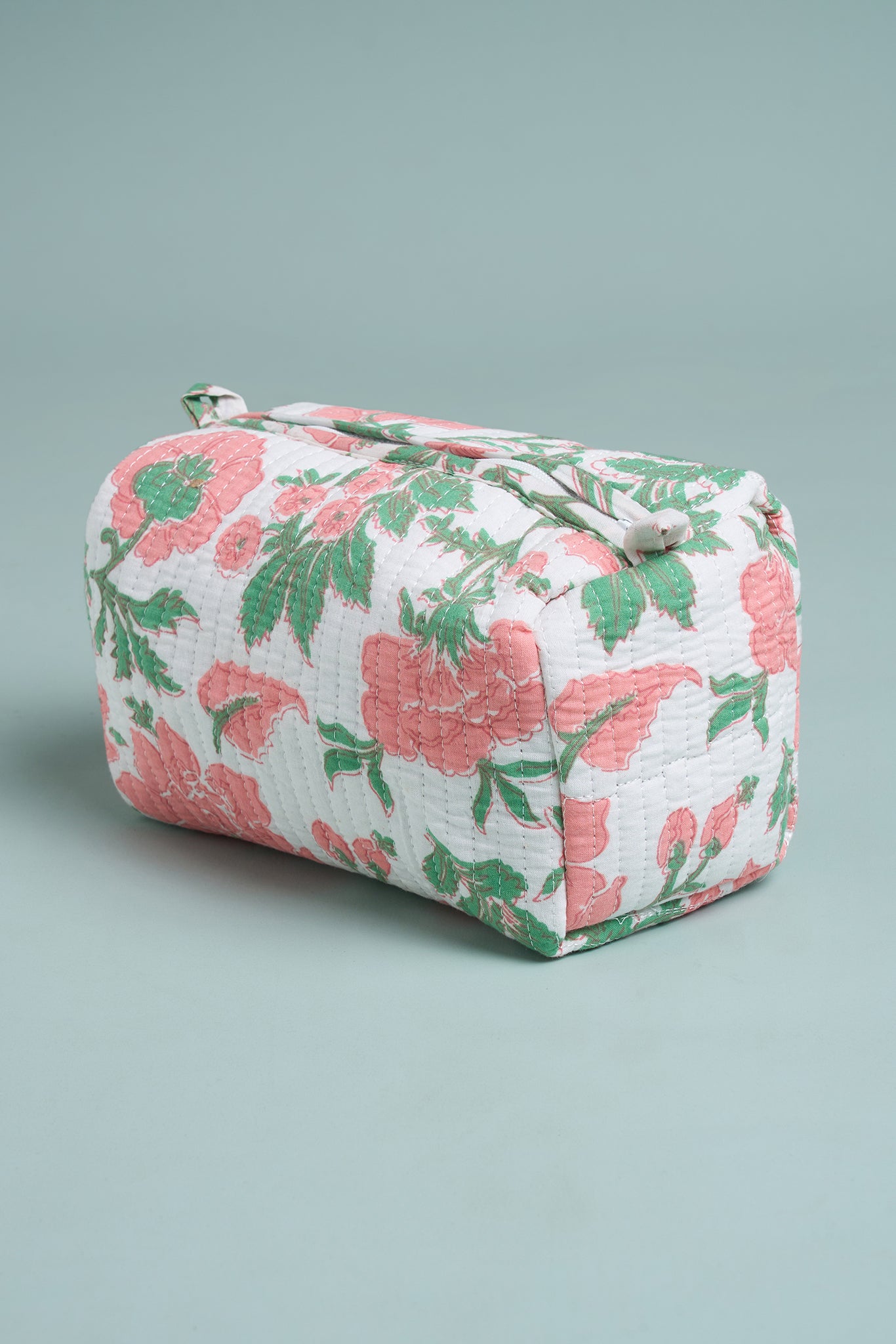 Floral Serenity Quilted Pouches (Set of 3)