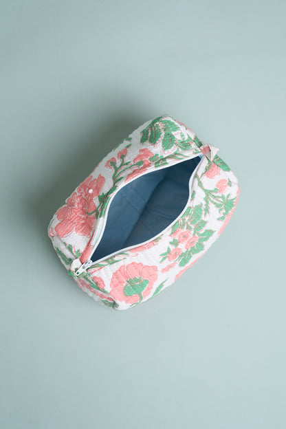 Floral Serenity Quilted Pouches (Set of 3)