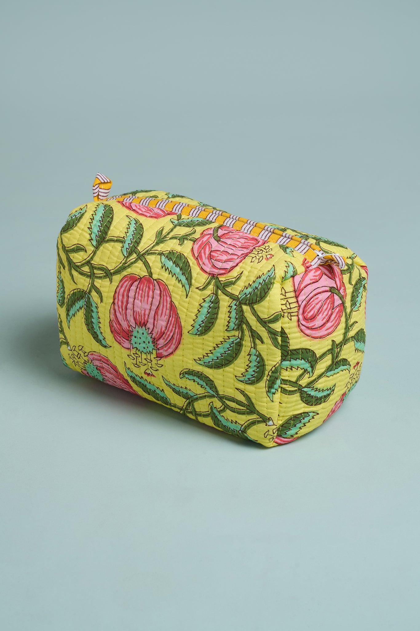 Yellow Blossom Quilted Pouches (Set of 3)