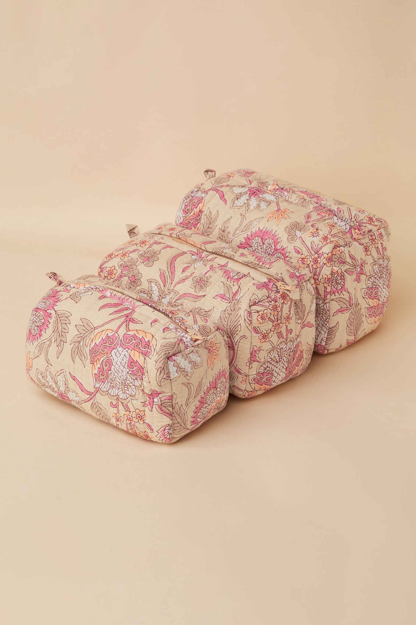 Gulistaan Quilted Pouches (Set of 3)