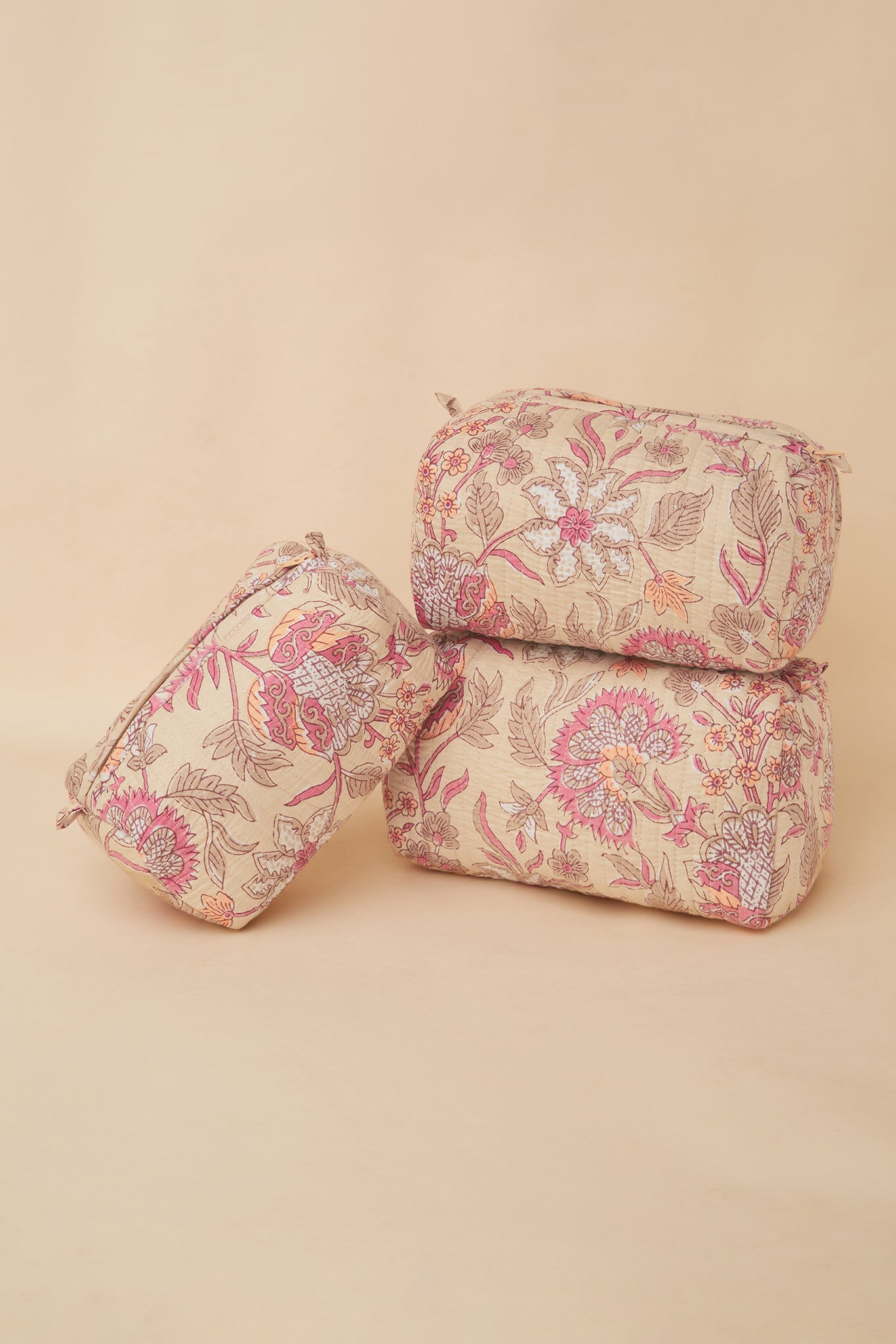 Gulistaan Quilted Pouches (Set of 3)