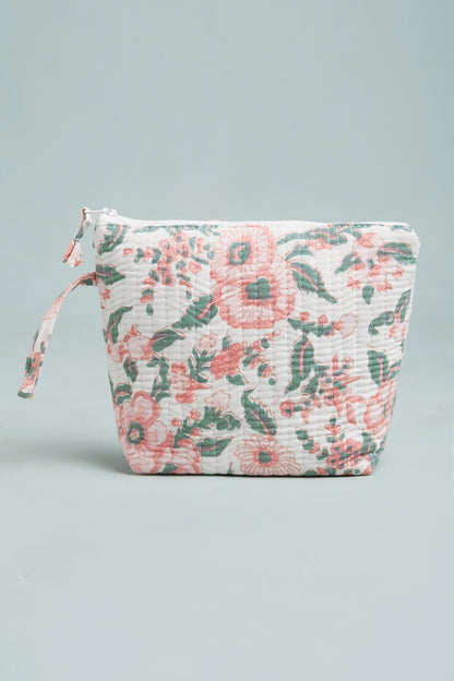 Peachy Picnic Quilted Cube Pouches (Set of 3)