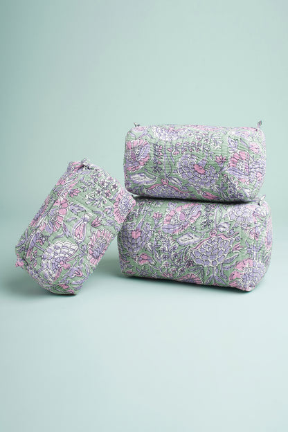 Gypsy Greens Quilted Pouches (Set of 3)