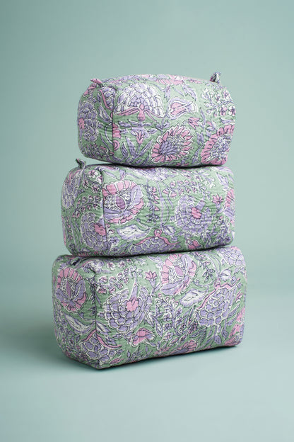 Gypsy Greens Quilted Pouches (Set of 3)