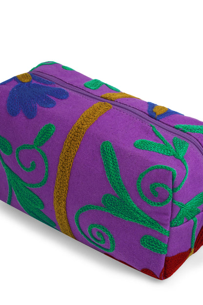 Purple Bloom Multi-Utility Pouch