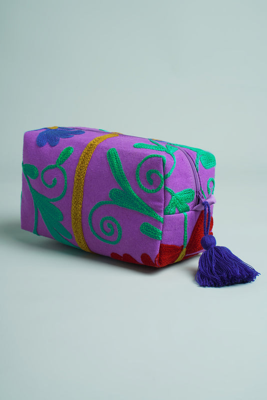 Purple Bloom Multi-Utility Pouch