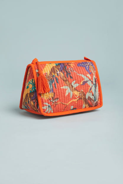 Tangerine Quilted Pouch
