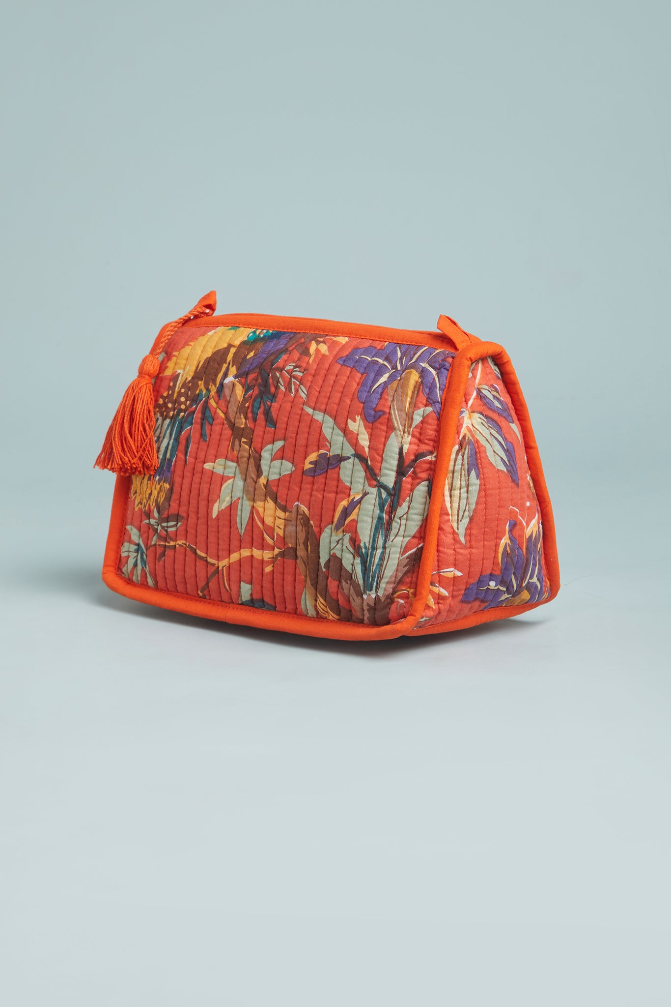 Tangerine Quilted Pouch