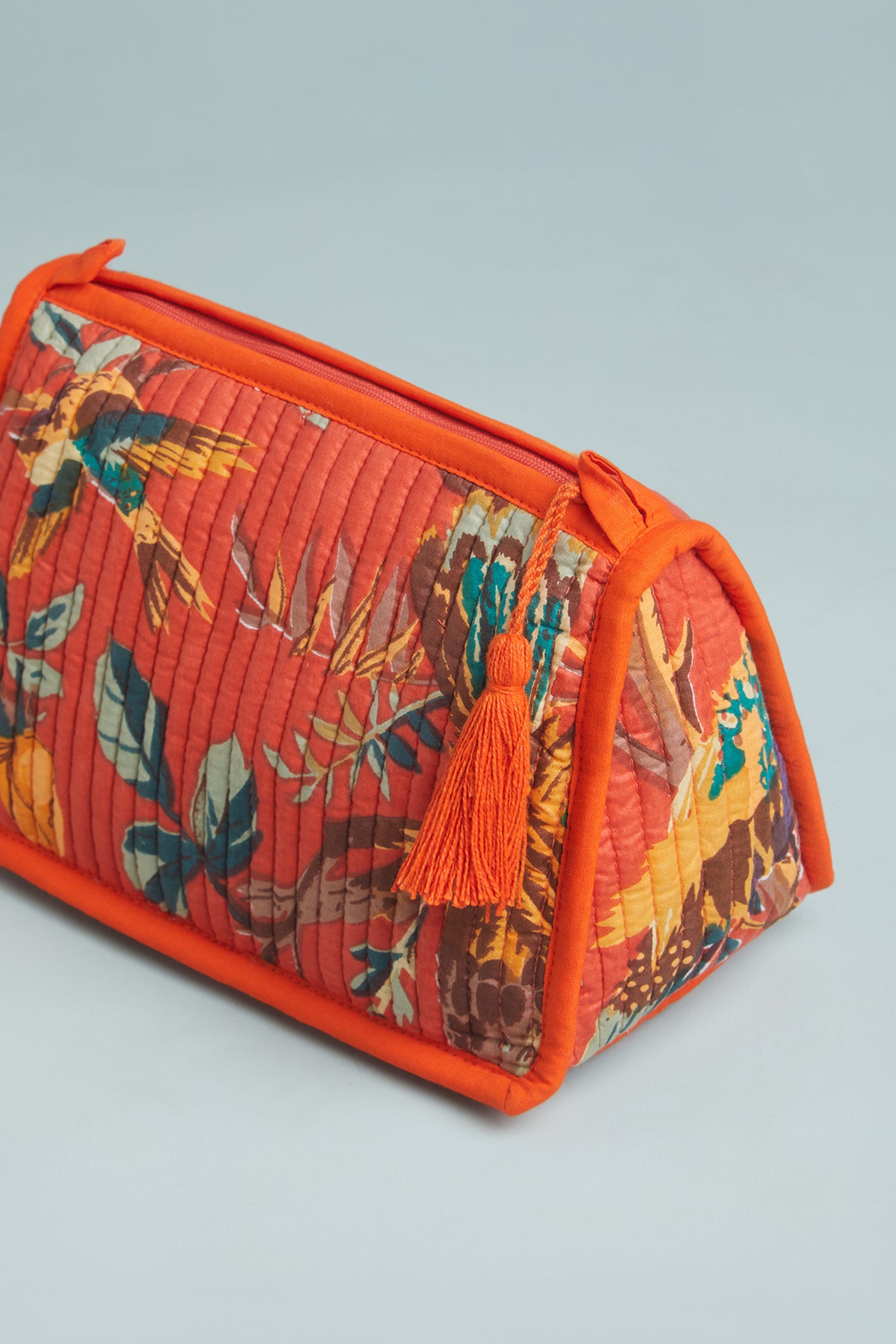 Tangerine Quilted Pouch