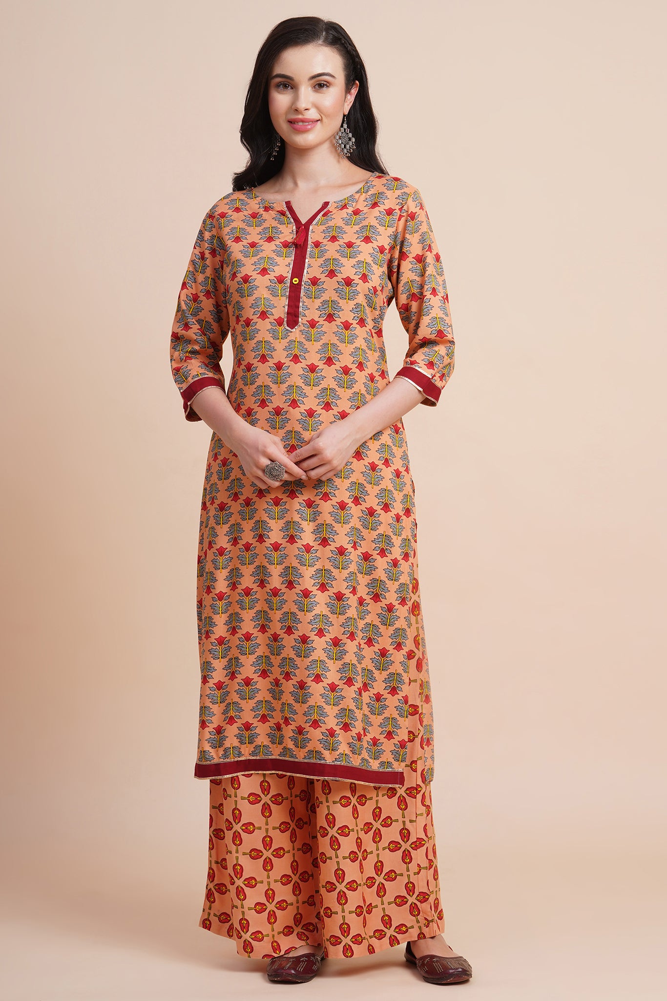 Elegant Kurta Palazzo Set