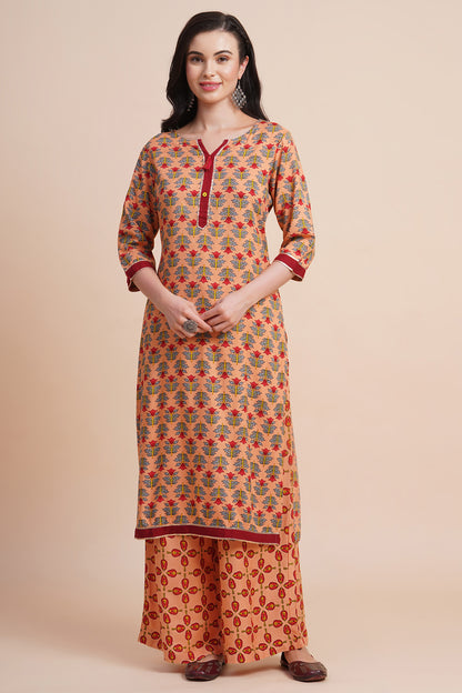 Elegant Kurta Palazzo Set
