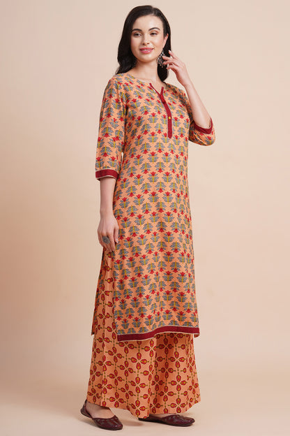 Elegant Kurta Palazzo Set