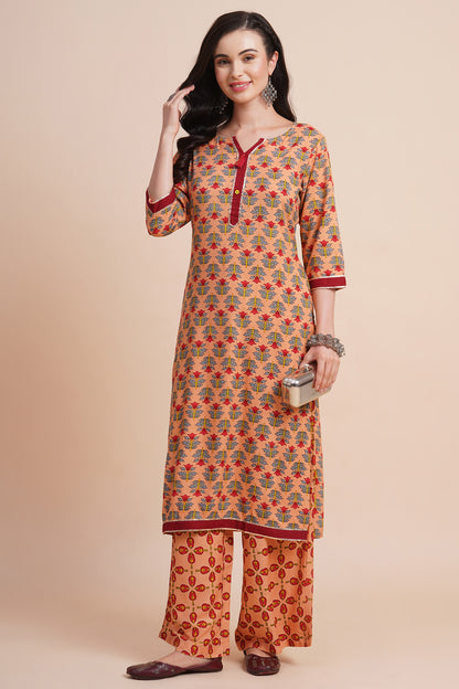 Elegant Kurta Palazzo Set
