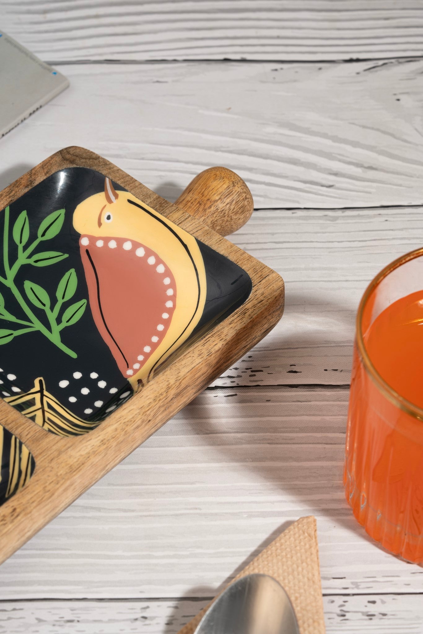 Sparrow Symphony Wooden Platter