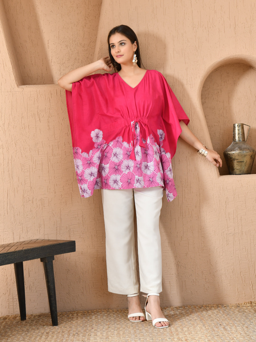 Flower Bunch Kaftan Tunic