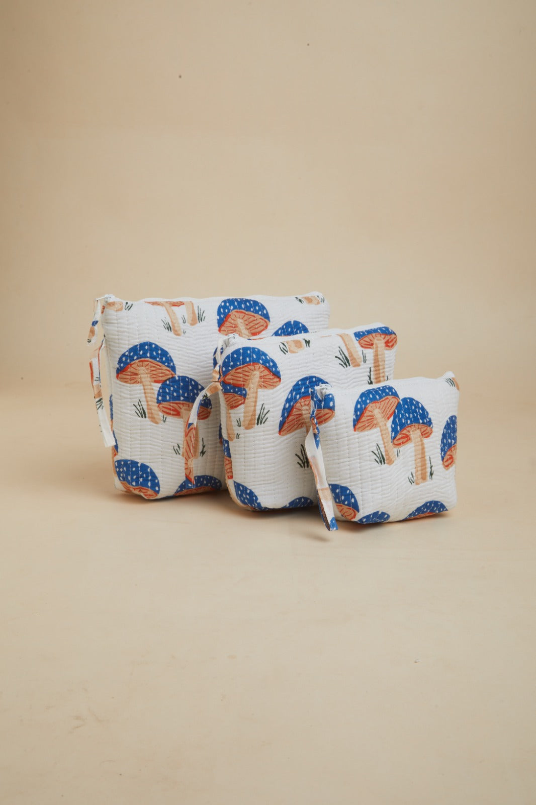 Magic Shrooms Quilted Cube Pouches (Set of 3)