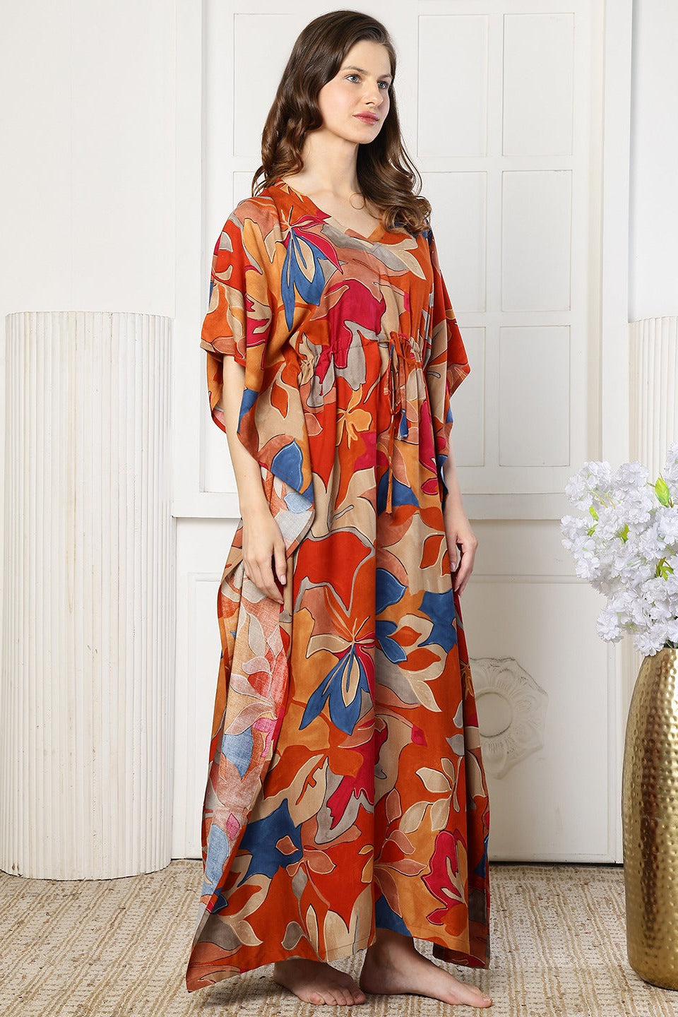 Sunset Grove Kaftan Maxi Night Dress