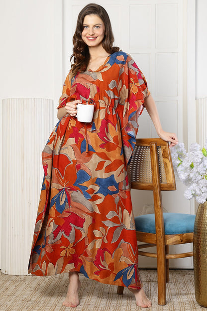 Sunset Grove Kaftan Maxi Night Dress