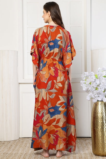 Sunset Grove Kaftan Maxi Night Dress