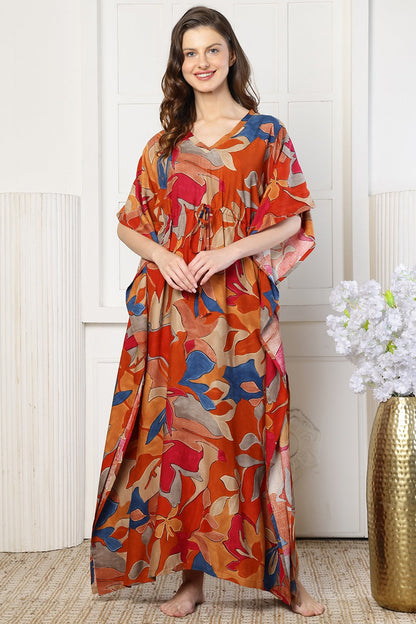 Sunset Grove Kaftan Maxi Night Dress