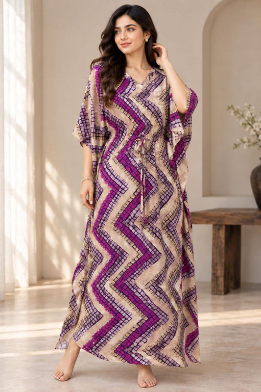 Lilac Punch Kaftan Maxi Night Dress