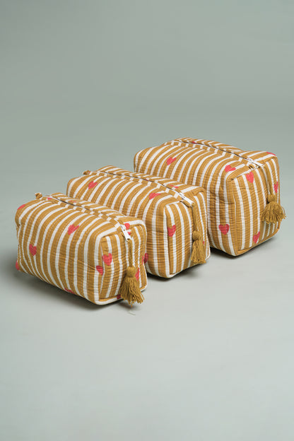 Chocolaty Love Quilted Pouches (Set of 3)