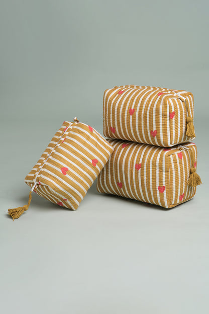 Chocolaty Love Quilted Pouches (Set of 3)