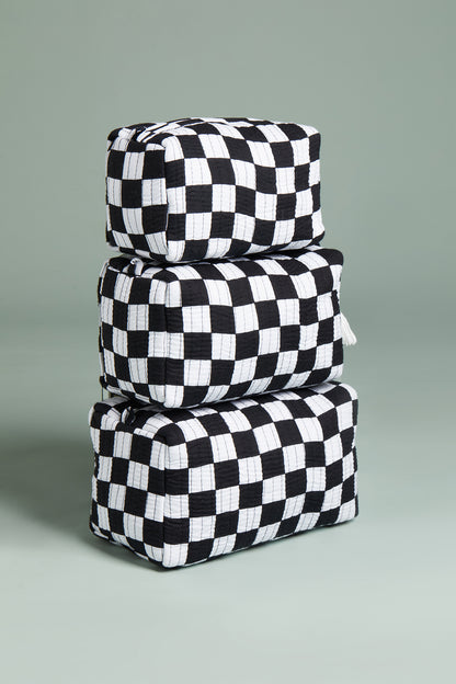 Checkmate Chic Quilted Pouches (Set of 3)