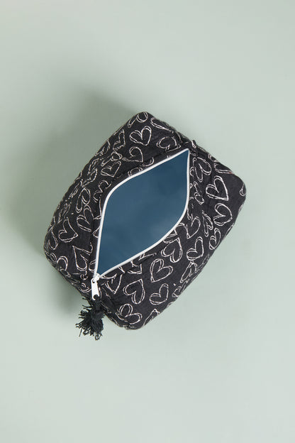 Heartbreaker Black Quilted Pouches (Set of 3)