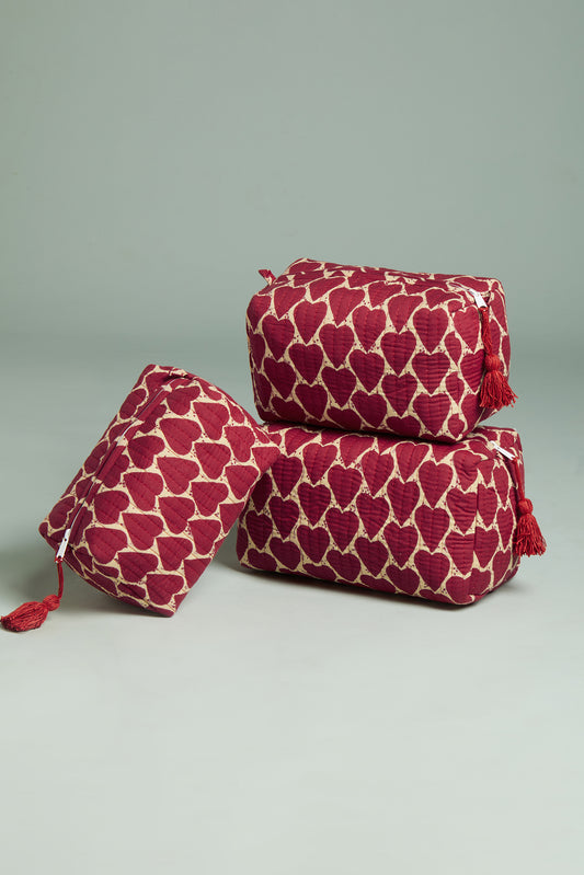 Loud Love Quilted Pouches (Set of 3)