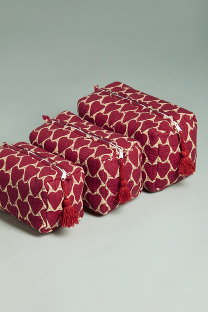 Loud Love Quilted Pouches (Set of 3)