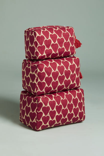 Loud Love Quilted Pouches (Set of 3)